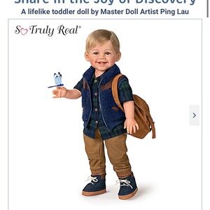 NEW 2026 Ashton-Drake Blue 'Little Explorer' Doll with Certificate Sleeve!